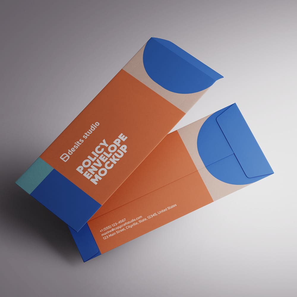 Free Policy Envelope Mockup PSD