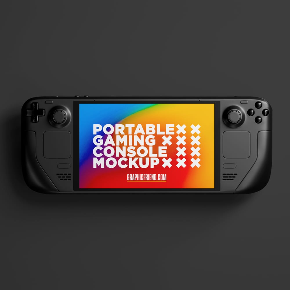 Free Portable Gaming Console Mockup PSD