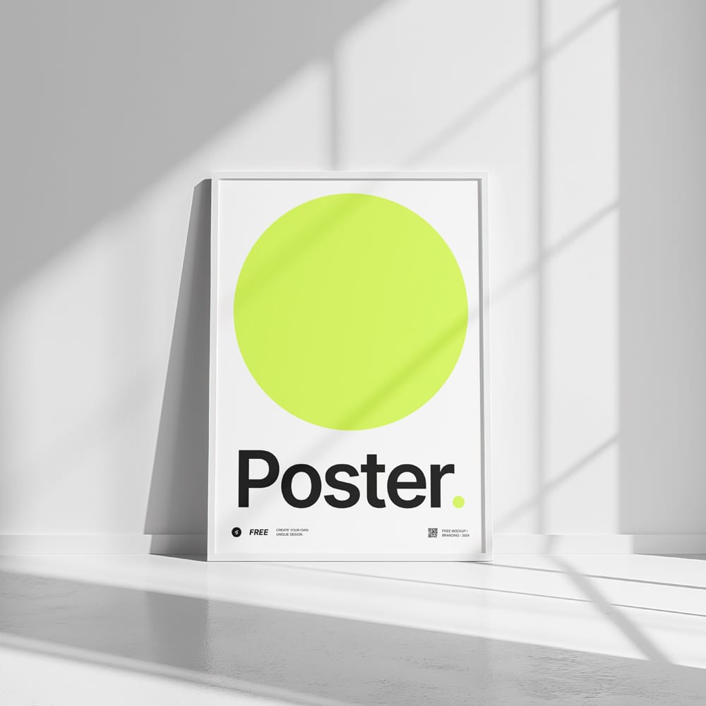 Free Poster Mockup in Stylish Environment PSD