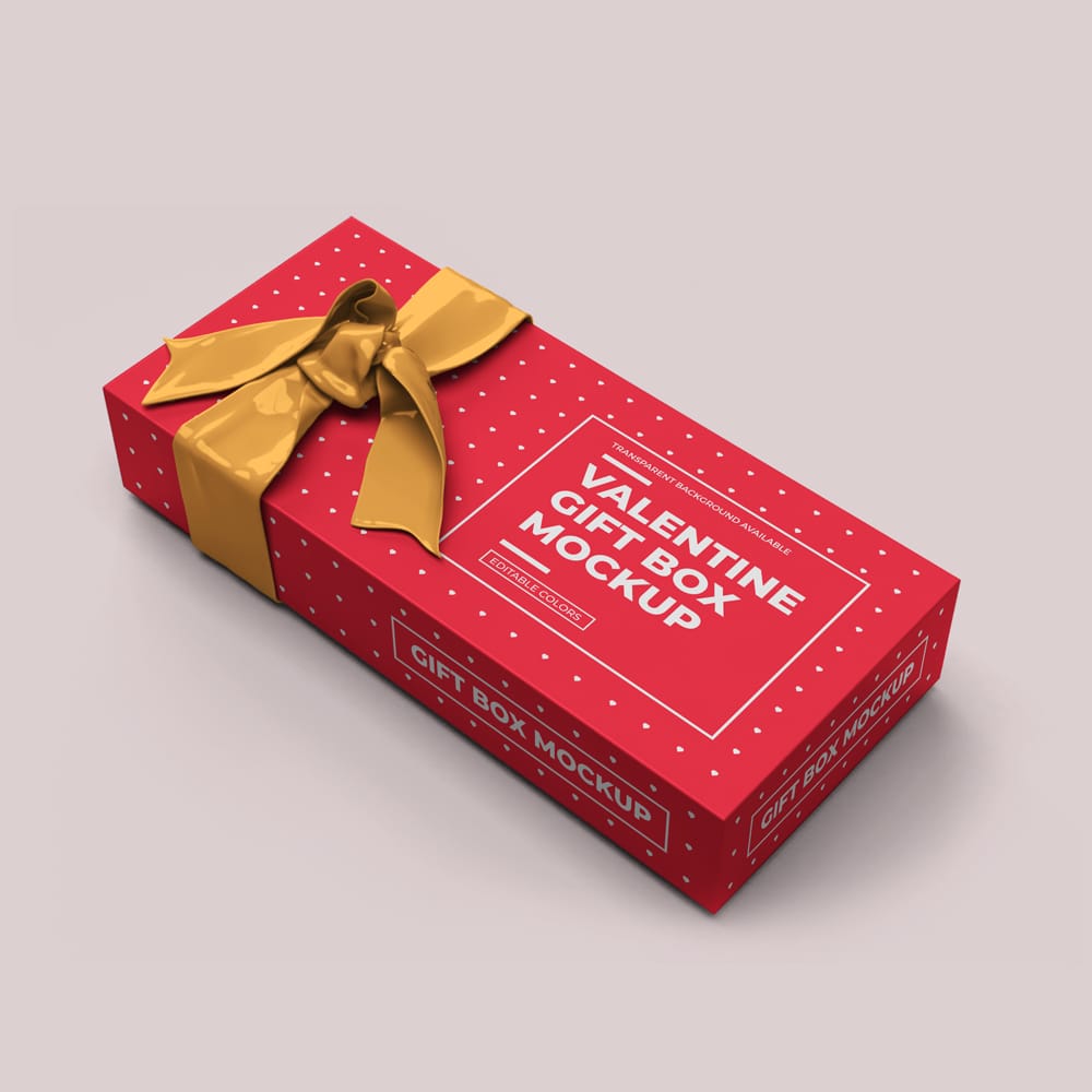 Free Small Gift Box Mockup Template PSD