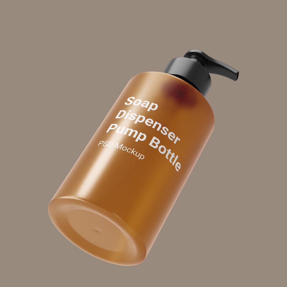 Free Soap Dispenser Pump Bottle Mockup PSD