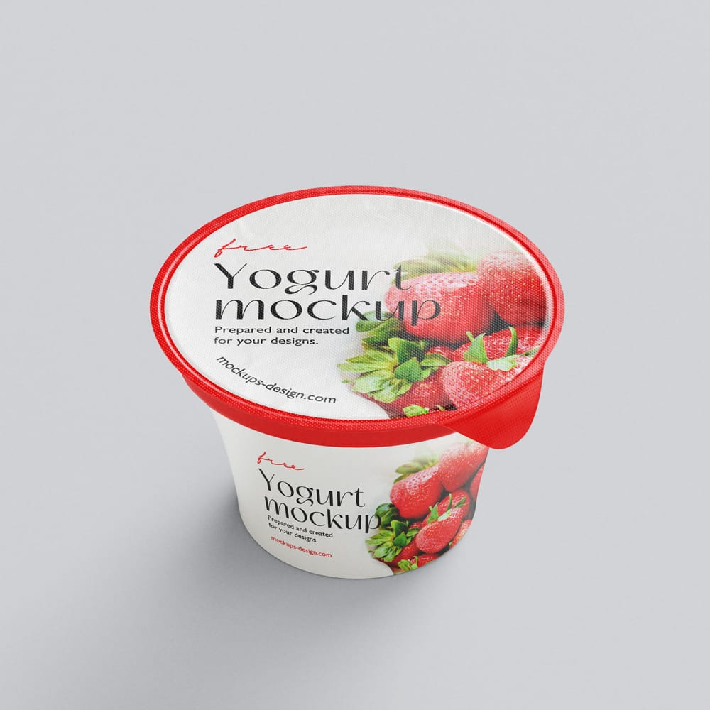 Free Yogurt Packaging Mockup PSD