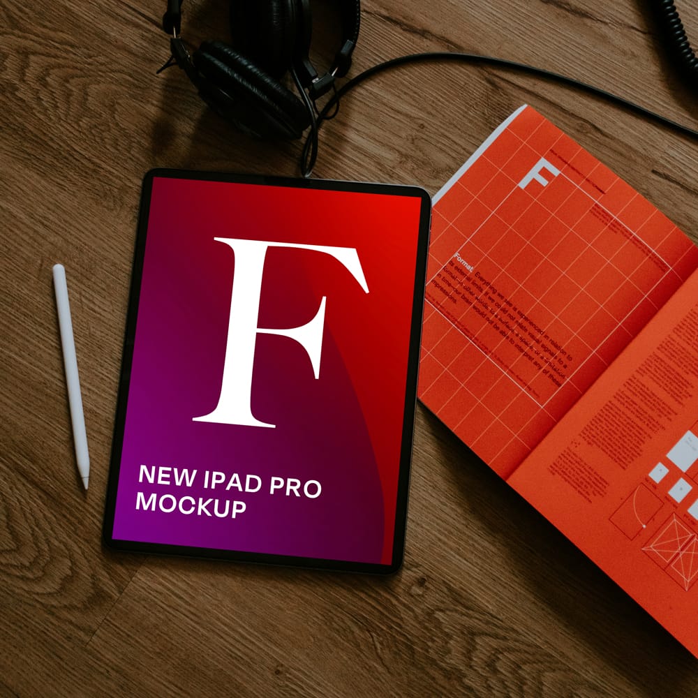 Free iPad Pro UI Mockup PSD