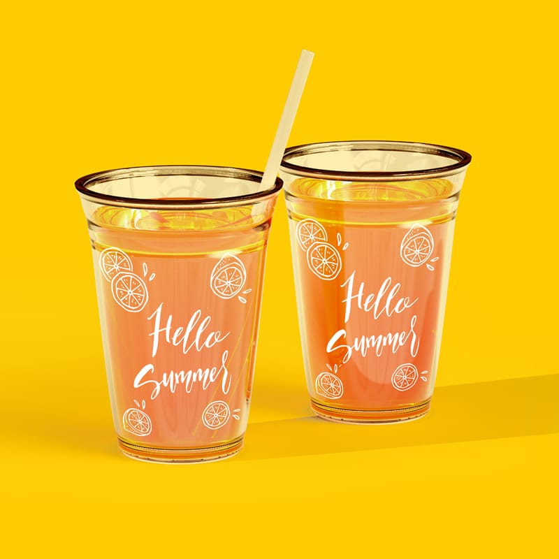 Juice Cup Mockup PSD