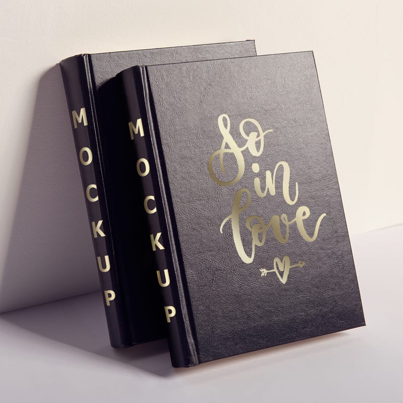 Leather Book Cover Mockup PSD