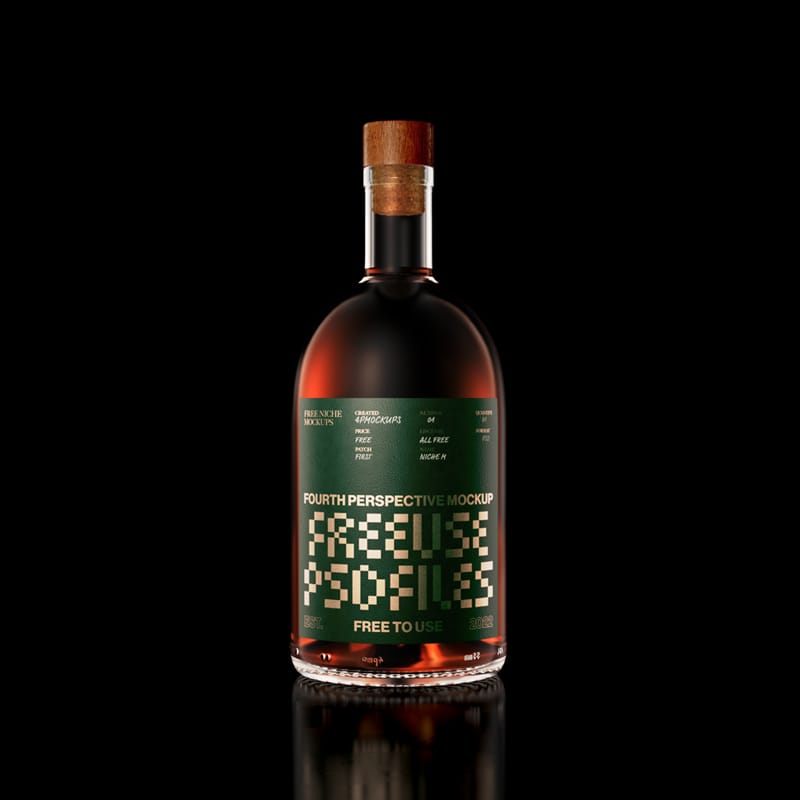 Liquor Bottle Mockup Set PSD