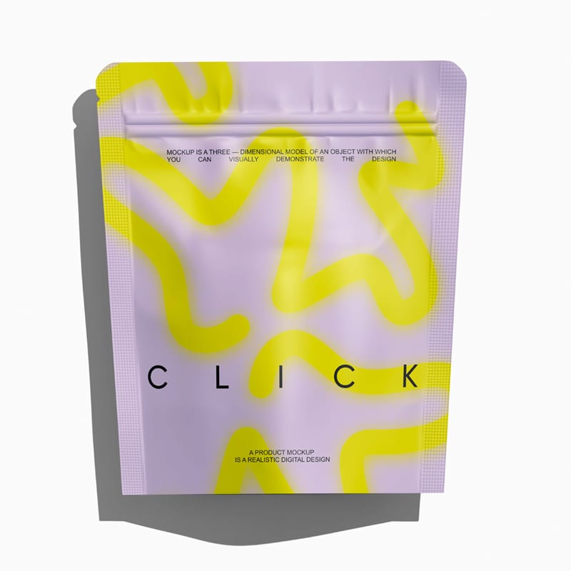 Matte Stand-Up Pouch Mockup PSD