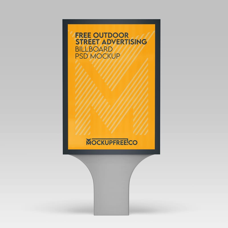 Outdoor Street Advertising Billboard Mockup