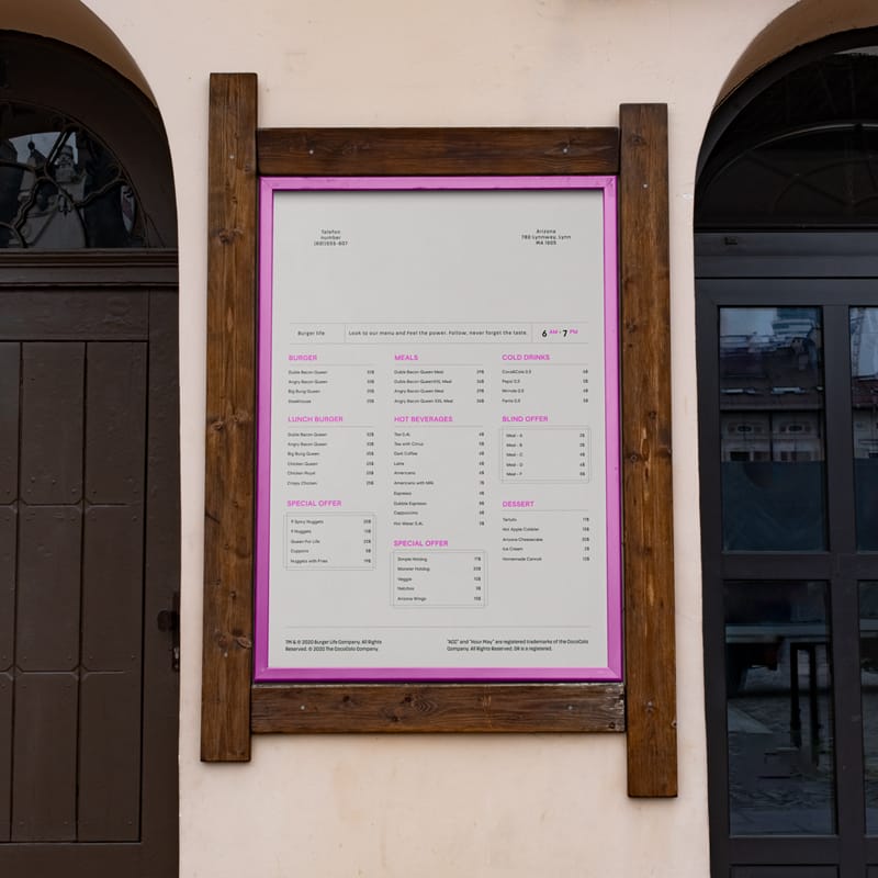 Outside Restaurant Menu Mockup PSD
