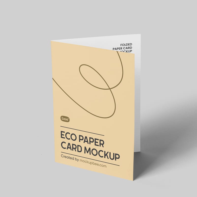 Perspective Folded Brochure Mockup PSD