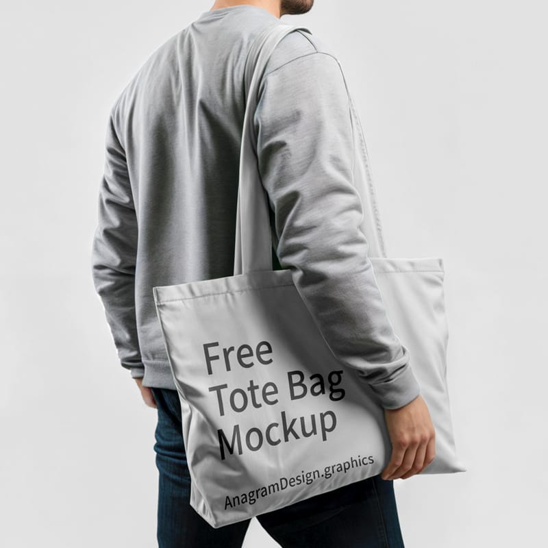 Photorealistic Tote Bag Mockup Template PSD