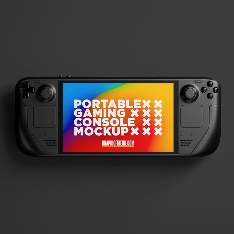 Portable Gaming Console Mockup PSD