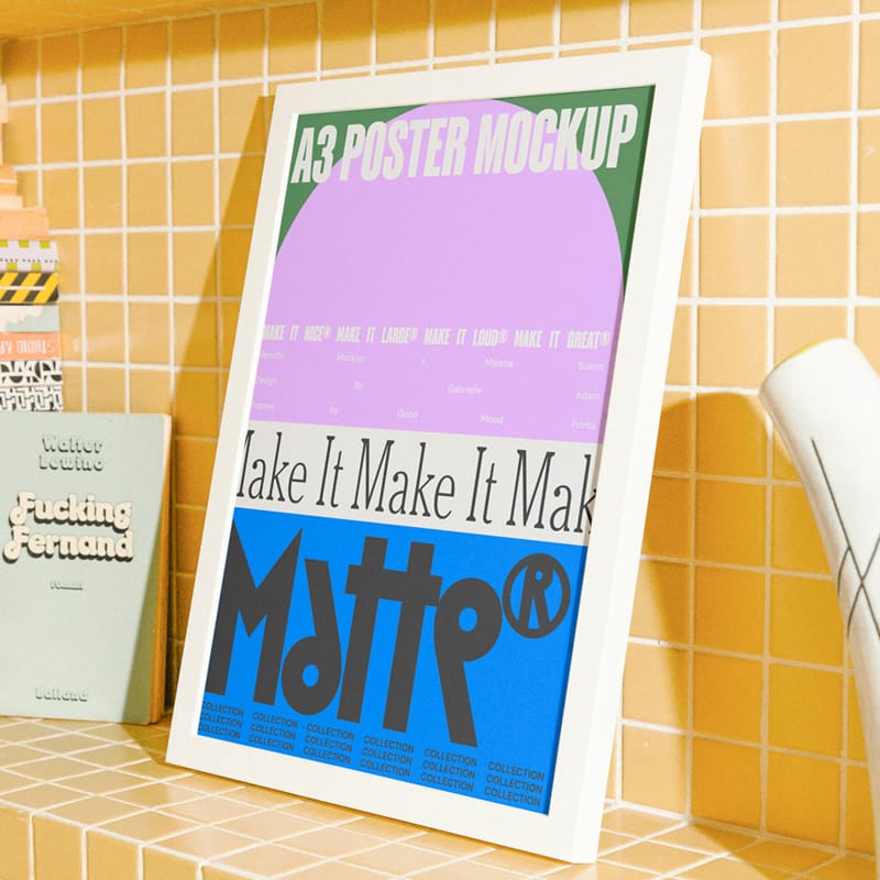 Professional Poster Mockup Design PSD