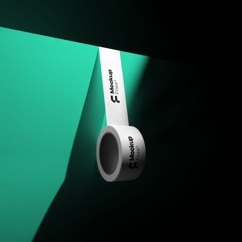 Realistic Duct Tape Mockup PSD