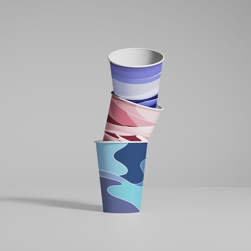 Realistic Paper Cup Mockup PSD