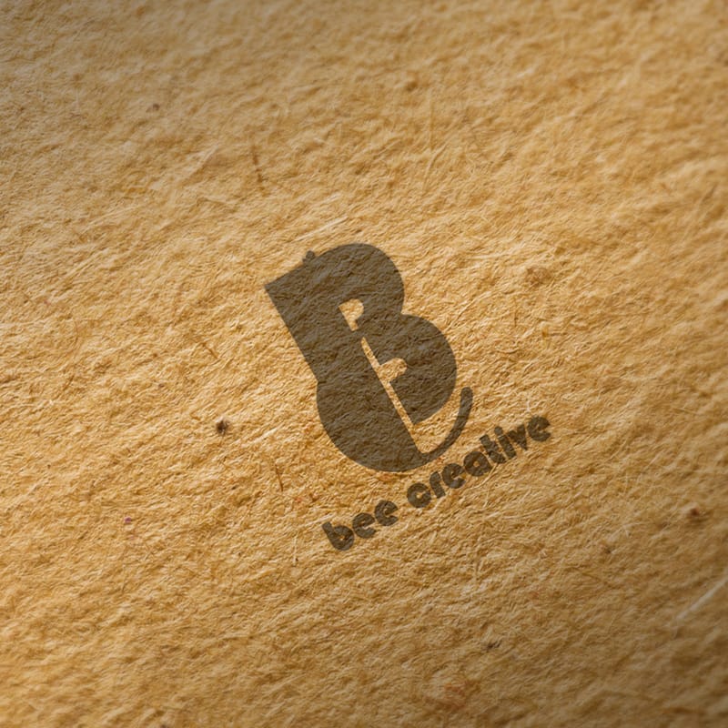 Recycled Paper Logo Mockup PSD