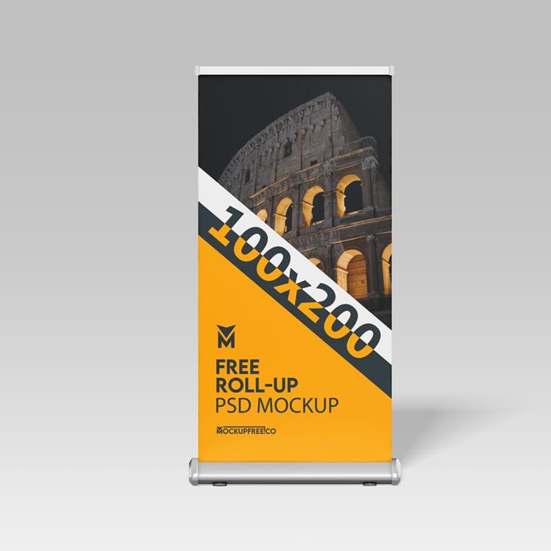 Roll-Up 100×200 Mockup PSD