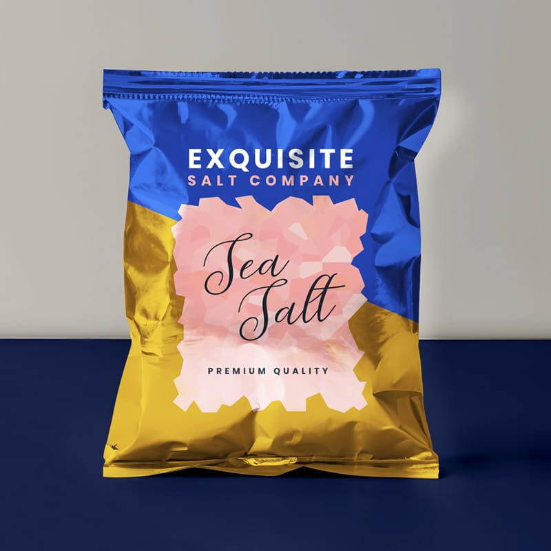 Silver Foil Packaging Pouch Mockup PSD