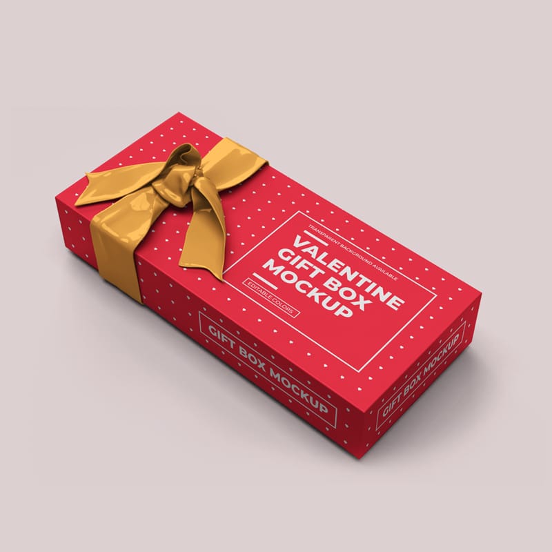 Small Gift Box Mockup Template PSD