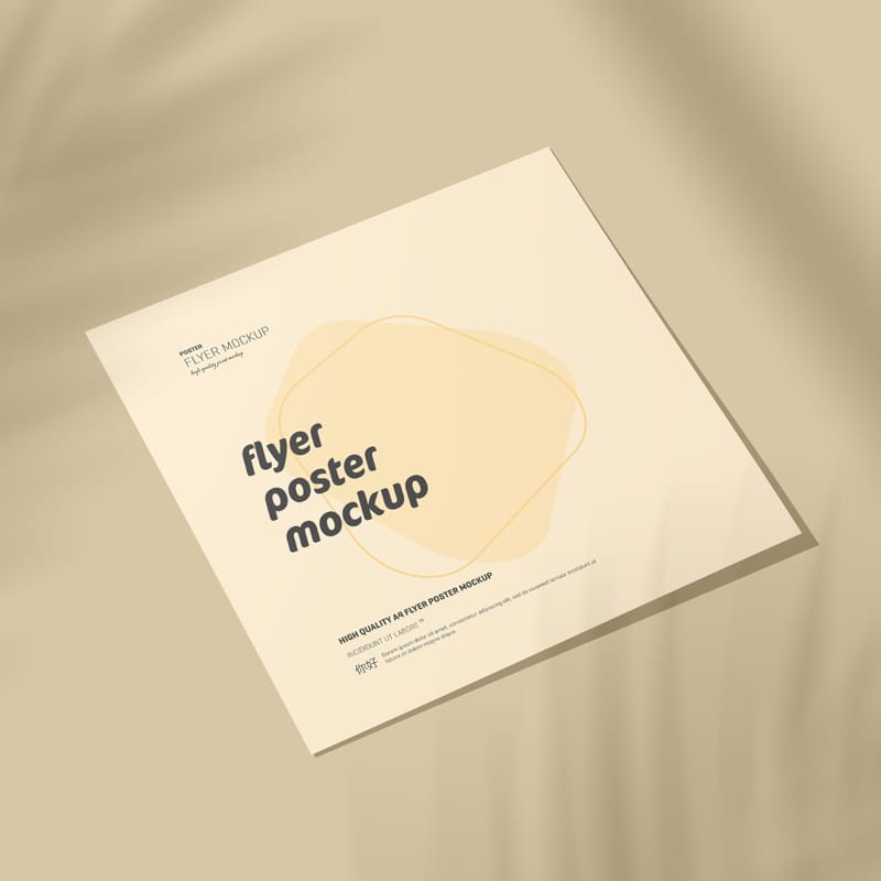Square Flyer Mockup Template PSD