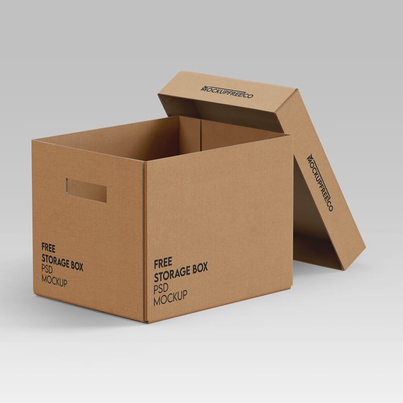 Storage Box Mockup PSD