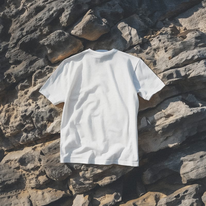 T-shirt Mockup Rock Background PSD