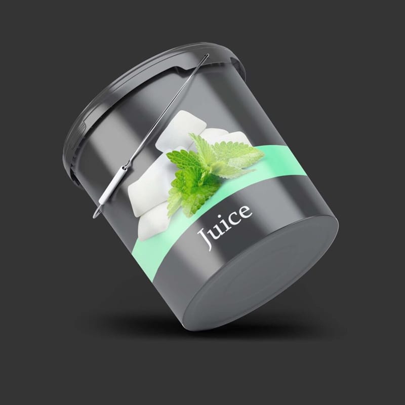 Tilt Paint Bucket Mockup PSD