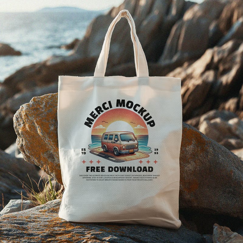 Tote Canvas Bag Mockup PSD
