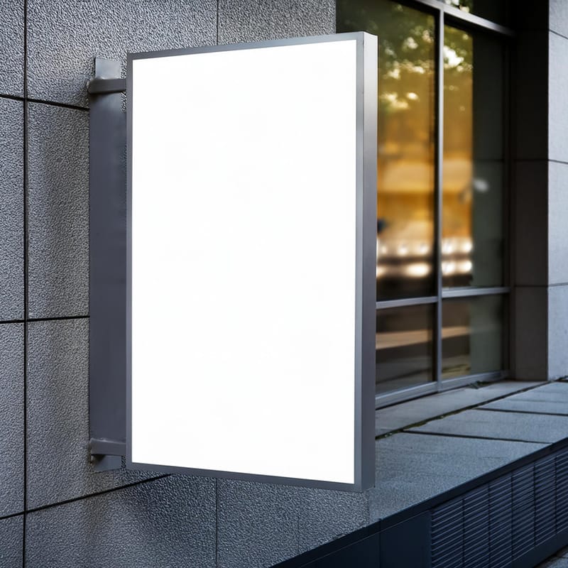 Urban Sign Store Box Mockup PSD