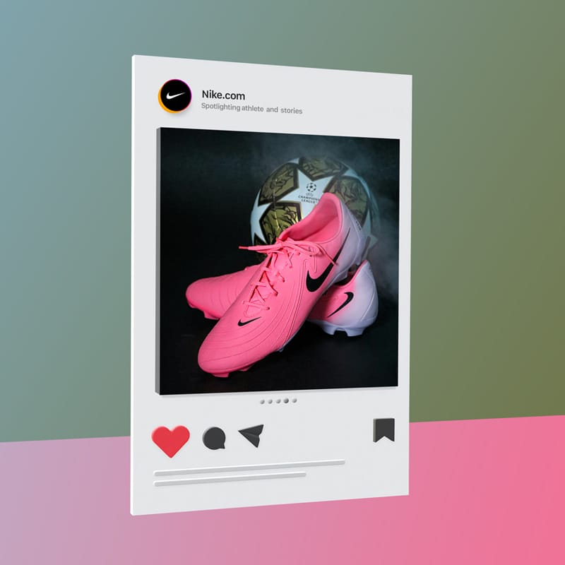 3D Instagram Sponsored Ad Mockup PSD