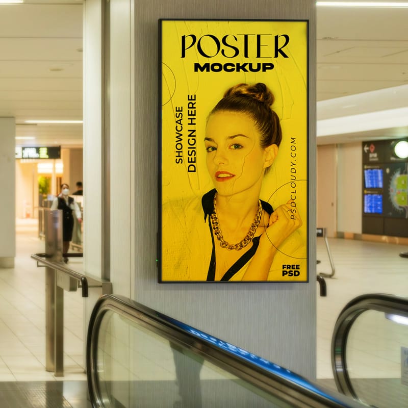 Advertising Billboard Poster Mockup PSD