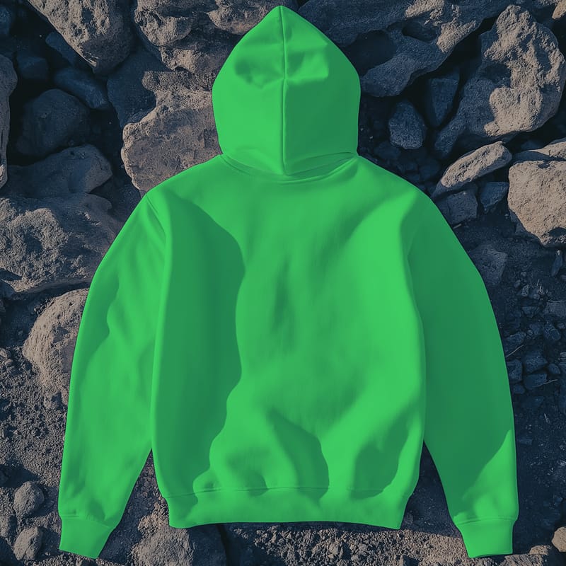 Back Hoodie Mockup Background Rock PSD