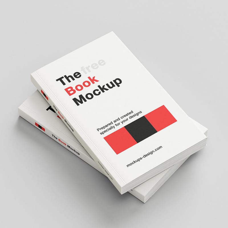 Book with Flap Cover Mockup PSD