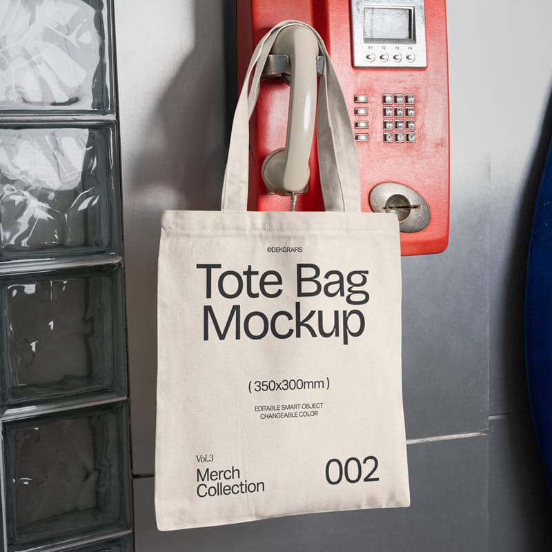 Canvas Tote Bag Mockup Design PSD