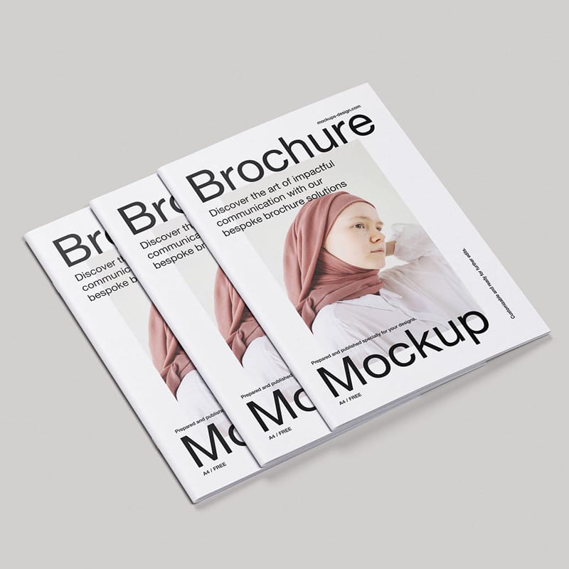 Clean A4 Brochure Mockup PSD