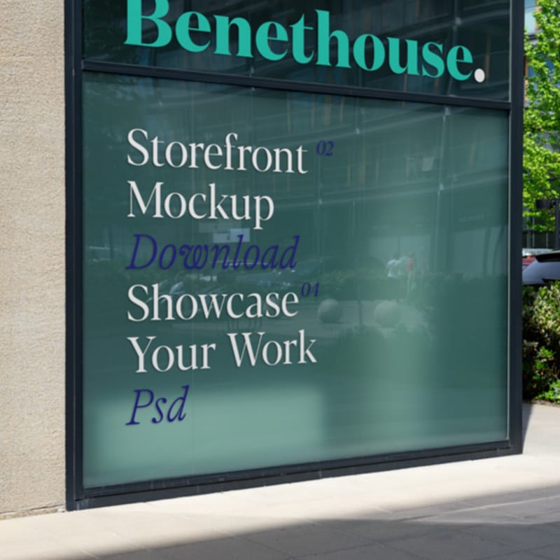 Corner Storefront Mockup PSD