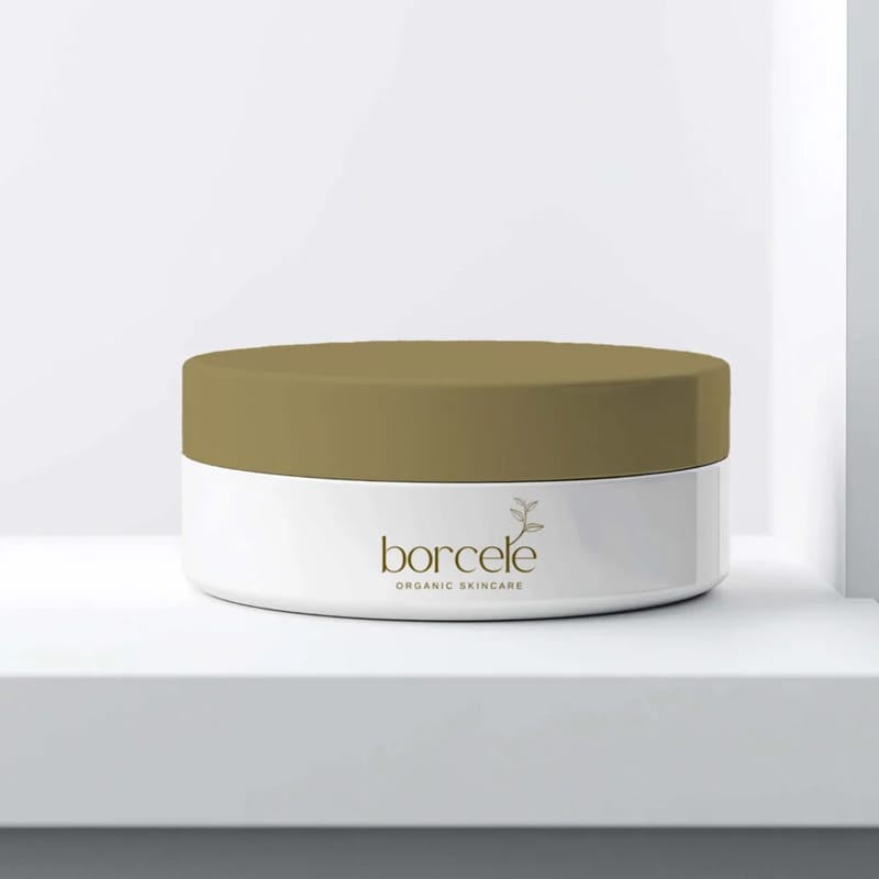 Cosmetic Jar Mockup White Background PSD