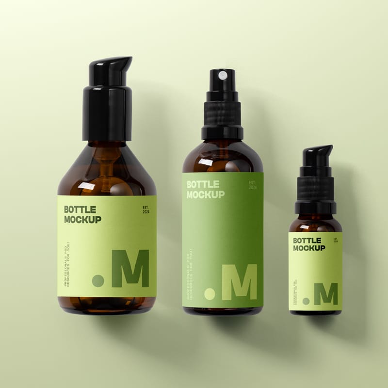 Cosmetics Packaging Bottle Mockup PSD