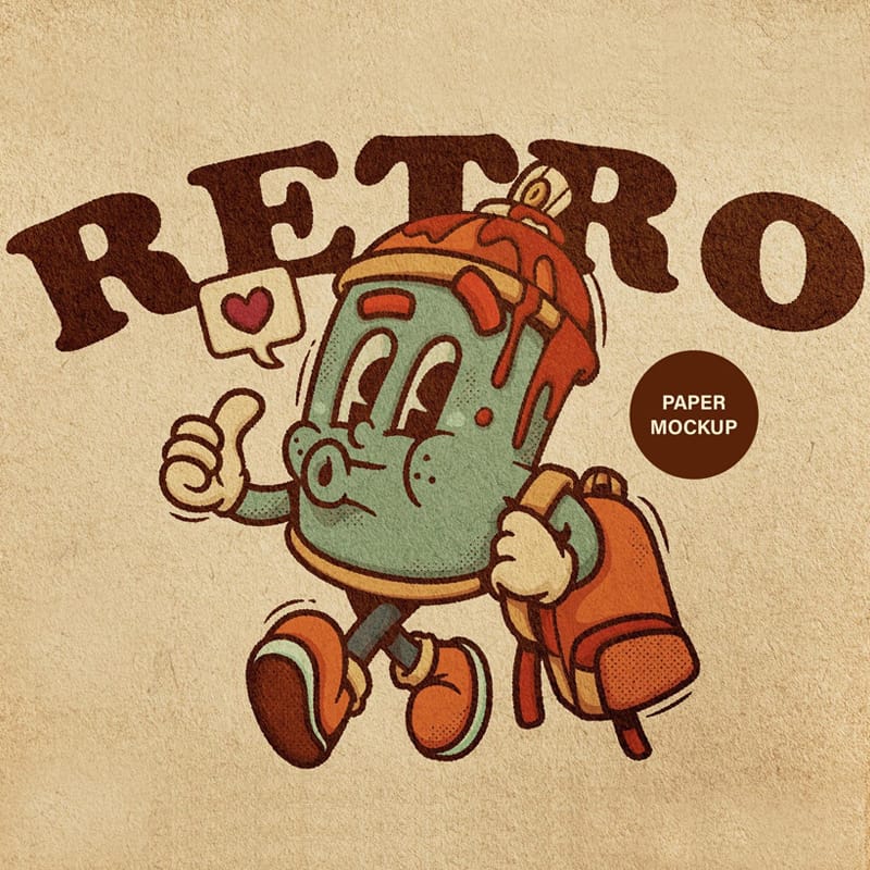 Craft Paper Printing Logo Mockup PSD