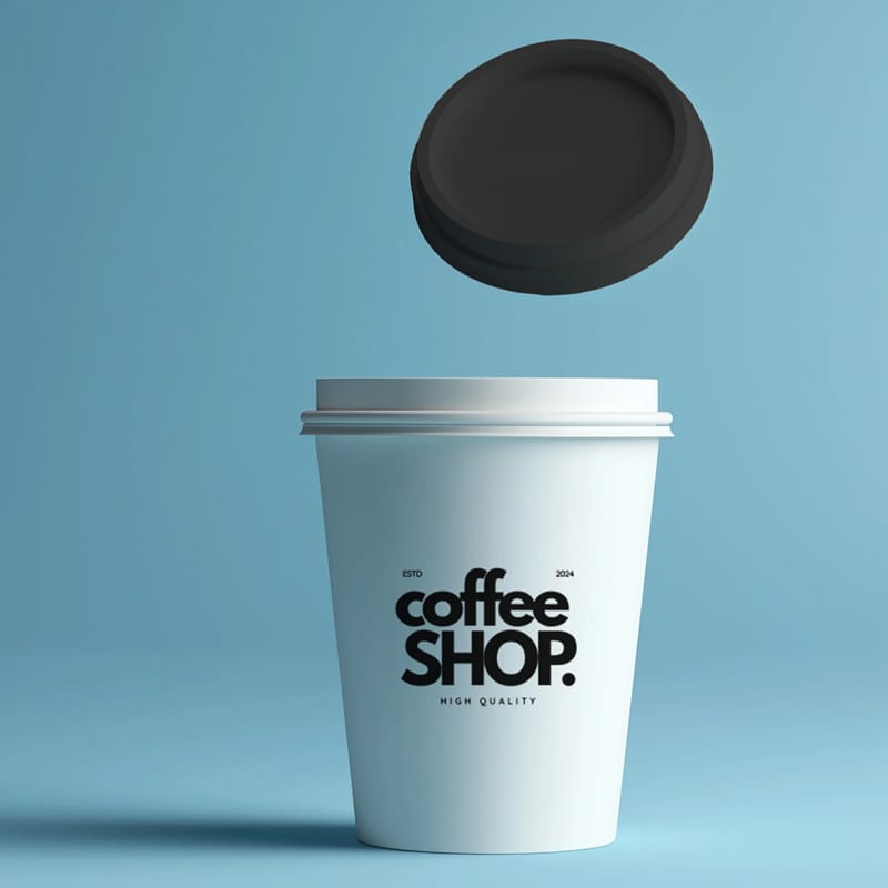 Cup Coffee With Lid Mockup PSD