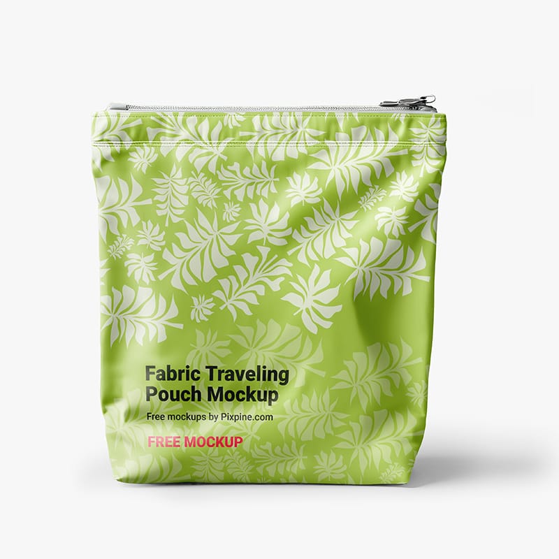 Fabric Traveling Pouch Mockup PSD