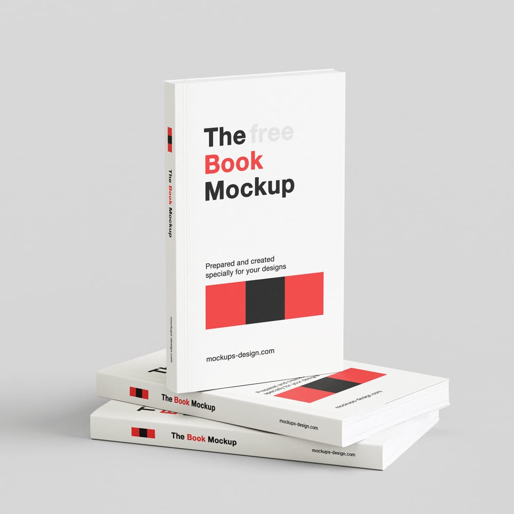 Free Book with Flap Cover Mockup PSD