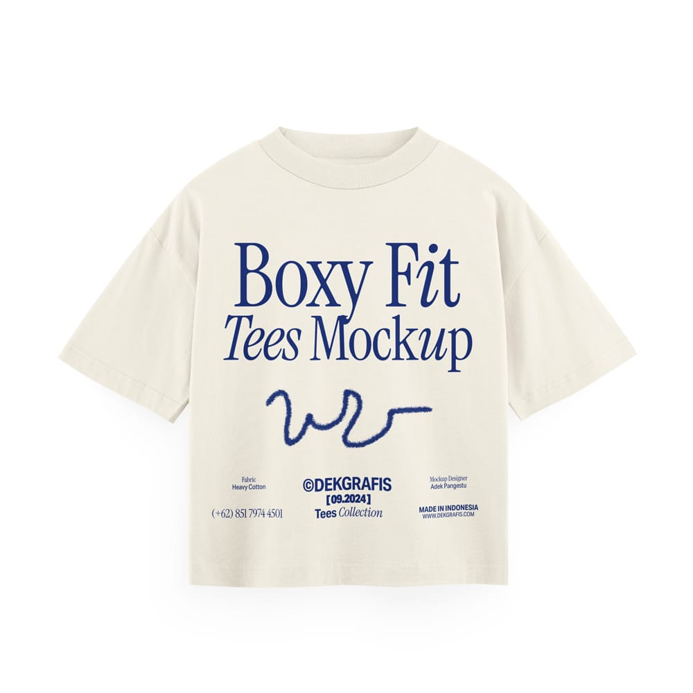 Free Boxy Fit Tees Mockup PSD