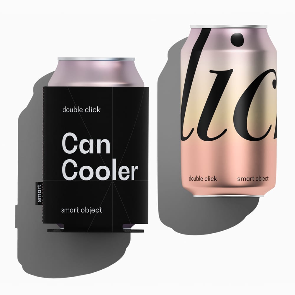 Free Can Cooler Mockup PSD