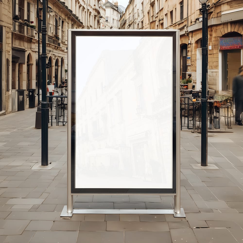 Free Citylight Vertical Poster Mockup PSD