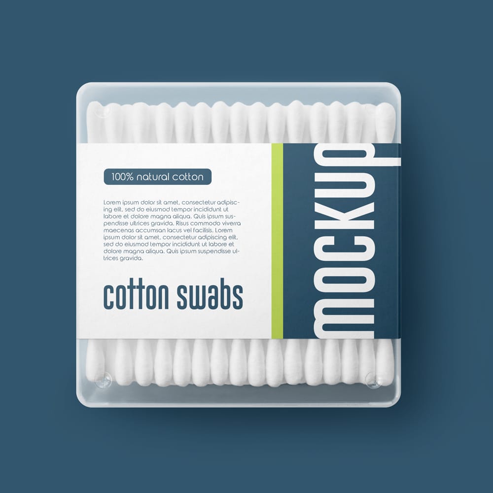 Free Cotton Swabs Mockup Template PSD