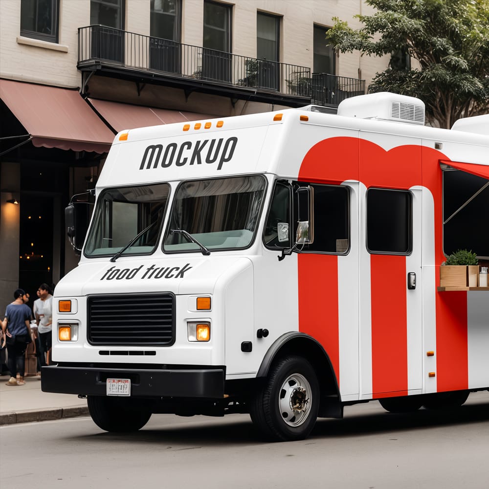 Free Food Truck Mockup PSD