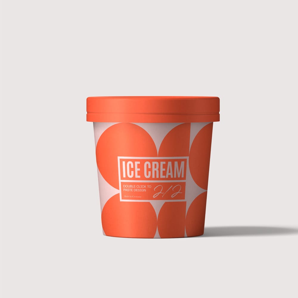 Free Icecream Mockup V8 Front View PSD