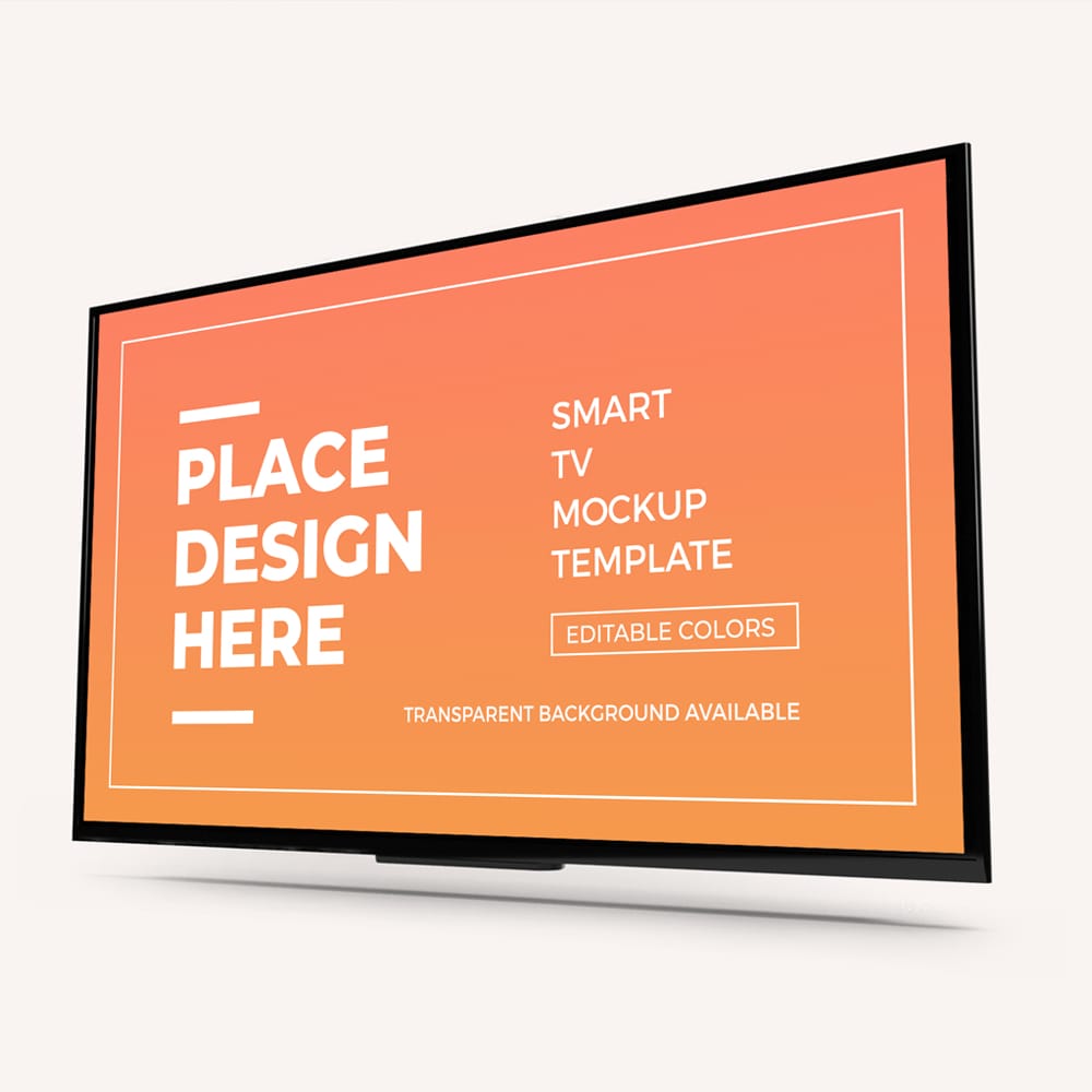 Free Levitating Smart TV Mockup Template PSD