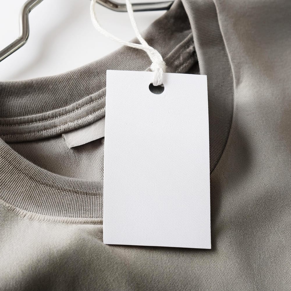 Free Minimalist T-Shirt Tag Label Mockup PSD